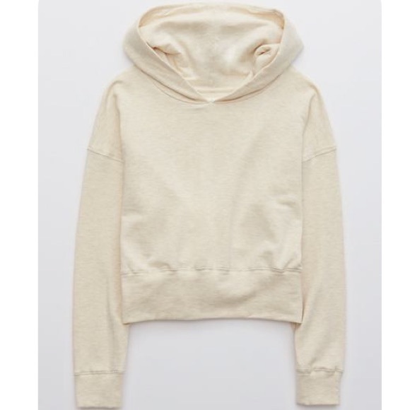 AERIE OFFLINE OTT FLEECE CROPPED HOODIE - Picture 1 of 4